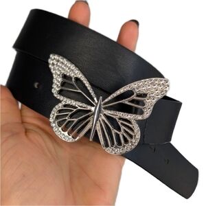 Butterfly Belt Buckle Black Belts‎ 29 To 34 Inces
